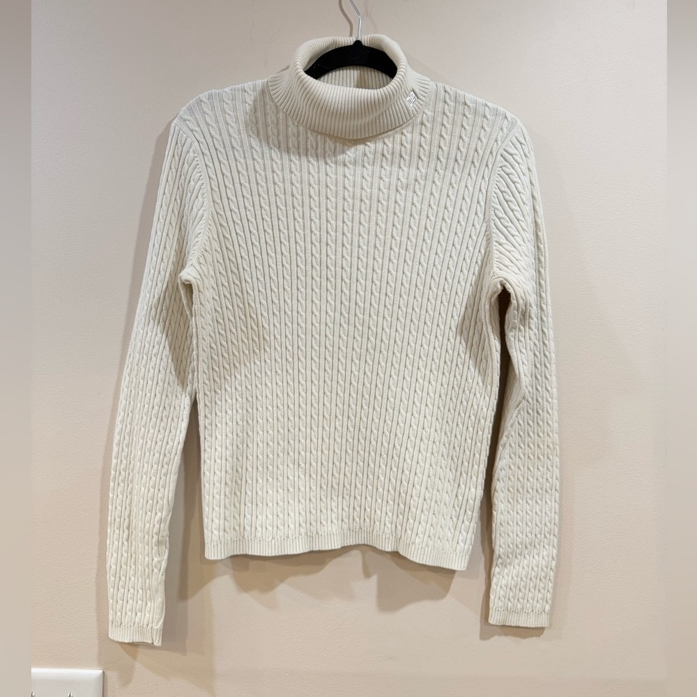 🔥Ralph Lauren Cable-Knit Turtleneck Sweater - Women Size M 🔥